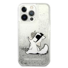 Karl Lagerfeld KARL LAGERFELD KLHCP13XGCFS IPHONE 13 PRO MAX 6,7" STŘÍBRNÝ/STŘÍBRNÝ PEVNÝ OBAL LIQUID GLITTER CHOUPETTE FUN