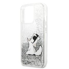 Karl Lagerfeld KARL LAGERFELD KLHCP13XGCFS IPHONE 13 PRO MAX 6,7" STŘÍBRNÝ/STŘÍBRNÝ PEVNÝ OBAL LIQUID GLITTER CHOUPETTE FUN