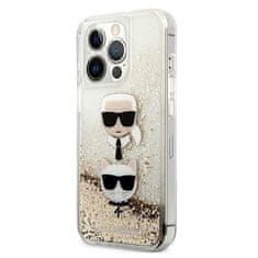 Karl Lagerfeld KARL LAGERFELD KLHCP13XKICGLD IPHONE 13 PRO MAX 6,7" ZLATÝ/ZLATÝ PEVNÝ OBAL TEKUTÝ TŘPYTIVÝ HLAVA KARL&CHOUPETTE