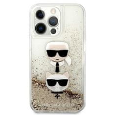 Karl Lagerfeld KARL LAGERFELD KLHCP13XKICGLD IPHONE 13 PRO MAX 6,7" ZLATÝ/ZLATÝ PEVNÝ OBAL TEKUTÝ TŘPYTIVÝ HLAVA KARL&CHOUPETTE