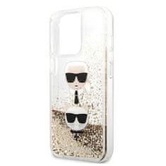 Karl Lagerfeld KARL LAGERFELD KLHCP13XKICGLD IPHONE 13 PRO MAX 6,7" ZLATÝ/ZLATÝ PEVNÝ OBAL TEKUTÝ TŘPYTIVÝ HLAVA KARL&CHOUPETTE