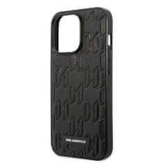 Karl Lagerfeld KARL LAGERFELD KLHCP13XMNMP1K IPHONE 13 PRO MAX 6,7" PEVNÉ POUZDRO ČERNO/ČERNÝ MONOGRAM PLAQUE