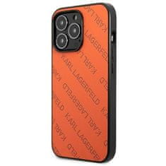 Karl Lagerfeld KARL LAGERFELD KLHCP13XPTLO IPHONE 13 PRO MAX 6,7" PEVNÝ OBAL ORANŽOVÝ/ORANŽOVÝ PERFOROVANÝ CELOPLOŠNÝ