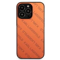 Karl Lagerfeld KARL LAGERFELD KLHCP13XPTLO IPHONE 13 PRO MAX 6,7" PEVNÝ OBAL ORANŽOVÝ/ORANŽOVÝ PERFOROVANÝ CELOPLOŠNÝ