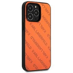 Karl Lagerfeld KARL LAGERFELD KLHCP13XPTLO IPHONE 13 PRO MAX 6,7" PEVNÝ OBAL ORANŽOVÝ/ORANŽOVÝ PERFOROVANÝ CELOPLOŠNÝ