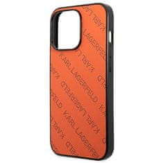 Karl Lagerfeld KARL LAGERFELD KLHCP13XPTLO IPHONE 13 PRO MAX 6,7" PEVNÝ OBAL ORANŽOVÝ/ORANŽOVÝ PERFOROVANÝ CELOPLOŠNÝ