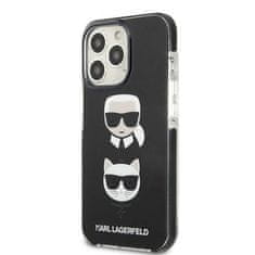 Karl Lagerfeld KARL LAGERFELD KLHCP13XTPE2TK IPHONE 13 PRO MAX 6,7" PEVNÉ POUZDRO ČERNO/ČERNÁ HLAVA KARL&CHOUPETTE