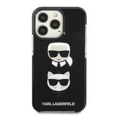 Karl Lagerfeld KARL LAGERFELD KLHCP13XTPE2TK IPHONE 13 PRO MAX 6,7" PEVNÉ POUZDRO ČERNO/ČERNÁ HLAVA KARL&CHOUPETTE