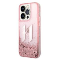 Karl Lagerfeld KARL LAGERFELD KLHCP14LLBKLCP IPHONE 14 PRO 6,1" RŮŽOVÝ/RŮŽOVÝ PEVNÝ OBAL LIQUID GLITTER BIG KL