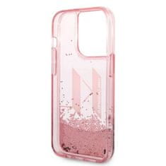 Karl Lagerfeld KARL LAGERFELD KLHCP14LLBKLCP IPHONE 14 PRO 6,1" RŮŽOVÝ/RŮŽOVÝ PEVNÝ OBAL LIQUID GLITTER BIG KL