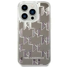 Karl Lagerfeld KARL LAGERFELD KLHCP14LLMNMS PEVNÝ KRYT IPHONE 14 PRO 6,1" STŘÍBRNÝ/STŘÍBRNÝ TEKUTÝ TŘPYTIVÝ MONOGRAM