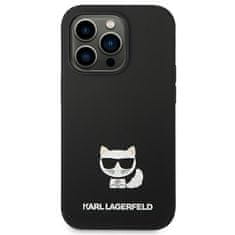 Karl Lagerfeld KARL LAGERFELD KLHCP14LSLCTBK IPHONE 14 PRO 6,1" PEVNÉ POUZDRO ČERNO/ČERNÉ SILIKONOVÉ TĚLO CHOUPETTE