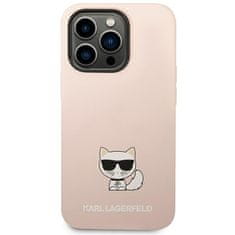 Karl Lagerfeld KARL LAGERFELD KLHCP14LSLCTPI IPHONE 14 PRO 6,1" PEVNÝ OBAL SVĚTLE RŮŽOVÝ/SVĚTLE RŮŽOVÝ SILIKONOVÉ TĚLO CHOUPETTE