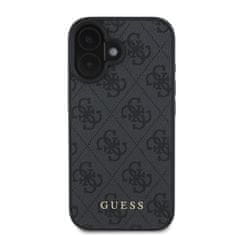 Guess GUESS GUHCP16SG4GFGR IPHONE 16 6,1" ČERNÝ/ČERNÝ PEVNÝ OBAL 4G CLASSIC