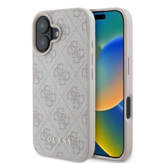 Guess GUESS GUHCP16SG4GFPI IPHONE 16 6,1" RŮŽOVÝ/RŮŽOVÝ PEVNÝ OBAL 4G CLASSIC