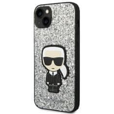 Karl Lagerfeld KARL LAGERFELD KLHCP14MGFKPG IPHONE 14 PLUS / 15 PLUS 6,7" PEVNÝ OBAL STŘÍBRNÝ/STŘÍBRNÝ GLITTER FLAKES IKONIK