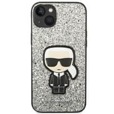 Karl Lagerfeld KARL LAGERFELD KLHCP14MGFKPG IPHONE 14 PLUS / 15 PLUS 6,7" PEVNÝ OBAL STŘÍBRNÝ/STŘÍBRNÝ GLITTER FLAKES IKONIK