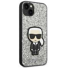 Karl Lagerfeld KARL LAGERFELD KLHCP14MGFKPG IPHONE 14 PLUS / 15 PLUS 6,7" PEVNÝ OBAL STŘÍBRNÝ/STŘÍBRNÝ GLITTER FLAKES IKONIK