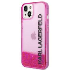 Karl Lagerfeld KARL LAGERFELD KLHCP14MLCKVF IPHONE 14 PLUS / 15 PLUS 6,7" RŮŽOVÝ/RŮŽOVÝ PEVNÝ OBAL LIQUID GLITTER ELONG