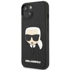 Karl Lagerfeld KARL LAGERFELD KLHCP14MKH3DBK IPHONE 14 PLUS / 15 PLUS 6,7" ČERNÝ/ČERNÝ PEVNÝ OBAL 3D GUMOVÁ KARLOVA HLAVA