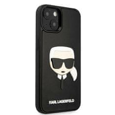 Karl Lagerfeld KARL LAGERFELD KLHCP14MKH3DBK IPHONE 14 PLUS / 15 PLUS 6,7" ČERNÝ/ČERNÝ PEVNÝ OBAL 3D GUMOVÁ KARLOVA HLAVA