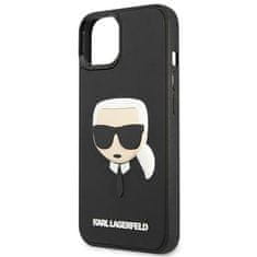 Karl Lagerfeld KARL LAGERFELD KLHCP14MKH3DBK IPHONE 14 PLUS / 15 PLUS 6,7" ČERNÝ/ČERNÝ PEVNÝ OBAL 3D GUMOVÁ KARLOVA HLAVA