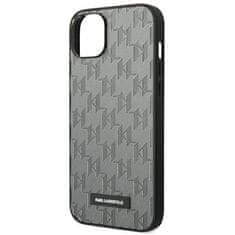 Karl Lagerfeld KARL LAGERFELD KLHCP14MSAKLHPG IPHONE 14 PLUS / 15 PLUS 6,7" PEVNÝ OBAL ŠEDO/ŠEDÉ SAFFIANO MONO METAL LOGO