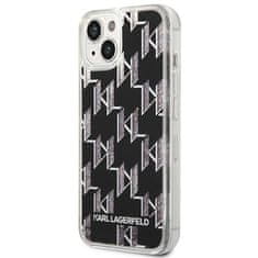 Karl Lagerfeld KARL LAGERFELD KLHCP14MLMNMK IPHONE 14 PLUS / 15 PLUS 6,7" PEVNÉ POUZDRO ČERNO/ČERNÝ LIQUID GLITTER MONOGRAM