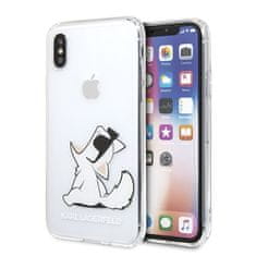 Karl Lagerfeld KARL LAGERFELD KLHCPXCFNRC PEVNÉ POUZDRO NA IPHONE X/XS TRANSPARENTNÍ CHOUPETTE FUN