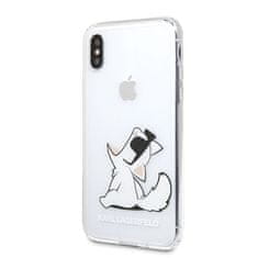 Karl Lagerfeld KARL LAGERFELD KLHCPXCFNRC PEVNÉ POUZDRO NA IPHONE X/XS TRANSPARENTNÍ CHOUPETTE FUN