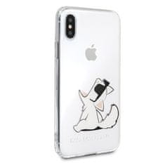 Karl Lagerfeld KARL LAGERFELD KLHCPXCFNRC PEVNÉ POUZDRO NA IPHONE X/XS TRANSPARENTNÍ CHOUPETTE FUN