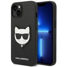 Karl Lagerfeld KARL LAGERFELD KLHCP14MSAPCHK IPHONE 14 PLUS / 15 PLUS 6,7" PEVNÉ POUZDRO ČERNO/ČERNÉ SAFFIANO CHOUPETTE HEAD PATCH