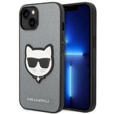 Karl Lagerfeld KARL LAGERFELD KLHCP14MSAPCHG IPHONE 14 PLUS / 15 PLUS 6,7" PEVNÉ POUZDRO STŘÍBRNÉ/STŘÍBRNÉ SAFFIANO CHOUPETTE HEAD PATCH