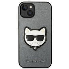 Karl Lagerfeld KARL LAGERFELD KLHCP14MSAPCHG IPHONE 14 PLUS / 15 PLUS 6,7" PEVNÉ POUZDRO STŘÍBRNÉ/STŘÍBRNÉ SAFFIANO CHOUPETTE HEAD PATCH