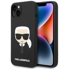 Karl Lagerfeld KARL LAGERFELD KLHCP14MSLKHBK IPHONE 14 PLUS / 15 PLUS 6,7" PEVNÝ KRYT ČERNO/ČERNÝ SILIKON KARL`S HEAD