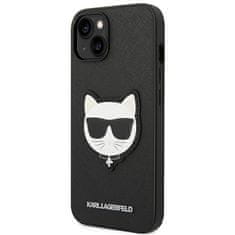 Karl Lagerfeld KARL LAGERFELD KLHCP14MSAPCHK IPHONE 14 PLUS / 15 PLUS 6,7" PEVNÉ POUZDRO ČERNO/ČERNÉ SAFFIANO CHOUPETTE HEAD PATCH