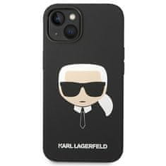 Karl Lagerfeld KARL LAGERFELD KLHCP14MSLKHBK IPHONE 14 PLUS / 15 PLUS 6,7" PEVNÝ KRYT ČERNO/ČERNÝ SILIKON KARL`S HEAD