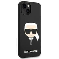 Karl Lagerfeld KARL LAGERFELD KLHCP14MSLKHBK IPHONE 14 PLUS / 15 PLUS 6,7" PEVNÝ KRYT ČERNO/ČERNÝ SILIKON KARL`S HEAD