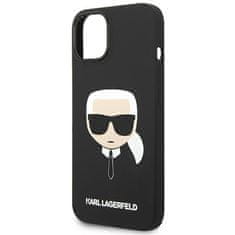 Karl Lagerfeld KARL LAGERFELD KLHCP14MSLKHBK IPHONE 14 PLUS / 15 PLUS 6,7" PEVNÝ KRYT ČERNO/ČERNÝ SILIKON KARL`S HEAD