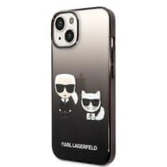 Karl Lagerfeld KARL LAGERFELD KLHCP14MTGKCK IPHONE 14 PLUS / 15 PLUS 6,7" PEVNÝ OBAL ČERNO/ČERNÝ GRADIENT IKONIK KARL & CHOUPETTE