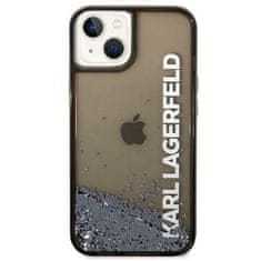 Karl Lagerfeld KARL LAGERFELD KLHCP14SLCKVK IPHONE 14 / 15 / 13 6,1" ČERNO/ČERNÉ PEVNÉ POUZDRO LIQUID GLITTER ELONG