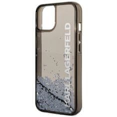 Karl Lagerfeld KARL LAGERFELD KLHCP14SLCKVK IPHONE 14 / 15 / 13 6,1" ČERNO/ČERNÉ PEVNÉ POUZDRO LIQUID GLITTER ELONG