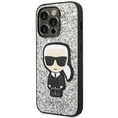 Karl Lagerfeld KARL LAGERFELD KLHCP14XGFKPG IPHONE 14 PRO MAX 6,7" PEVNÝ OBAL STŘÍBRNÝ/STŘÍBRNÝ GLITTER FLAKES IKONIK