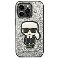 Karl Lagerfeld KARL LAGERFELD KLHCP14XGFKPG IPHONE 14 PRO MAX 6,7" PEVNÝ OBAL STŘÍBRNÝ/STŘÍBRNÝ GLITTER FLAKES IKONIK