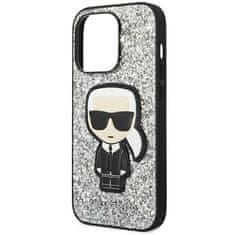 Karl Lagerfeld KARL LAGERFELD KLHCP14XGFKPG IPHONE 14 PRO MAX 6,7" PEVNÝ OBAL STŘÍBRNÝ/STŘÍBRNÝ GLITTER FLAKES IKONIK