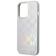 Karl Lagerfeld KARL LAGERFELD KLHCP14XLGMMSV3 IPHONE 14 PRO MAX 6,7" PEVNÝ KRYT STŘÍBRNÝ/STŘÍBRNÝ MONOGRAM IRIDESCENT