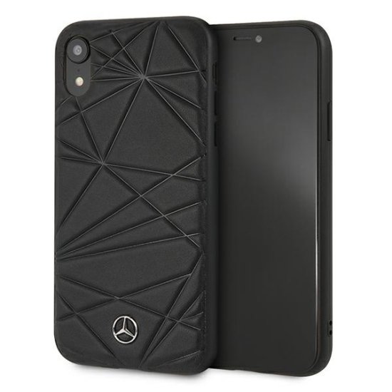 MERCEDES MERCEDES MEPERHCI61QGLBK IPHONE XR ČERNO/ČERNÉ PEVNÉ POUZDRO TWISTER