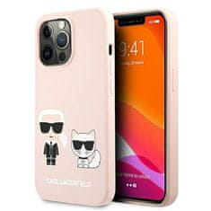 Karl Lagerfeld KARL LAGERFELD KLHMP13LSSKCI IPHONE 13 PRO / 13 6,1" PEVNÝ OBAL SVĚTLE RŮŽOVÝ/SVĚTLE RŮŽOVÝ SILIKONOVÝ IKONIK KARL & CHOUPETTE MAGSAFE