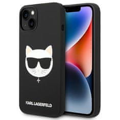 Karl Lagerfeld KARL LAGERFELD KLHMP14MSLCHBK IPHONE 14 PLUS / 15 PLUS 6,7" PEVNÉ POUZDRO ČERNO/ČERNÉ SILIKONOVÉ POUZDRO NA HLAVU CHOUPETTE MAGSAFE