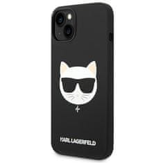 Karl Lagerfeld KARL LAGERFELD KLHMP14MSLCHBK IPHONE 14 PLUS / 15 PLUS 6,7" PEVNÉ POUZDRO ČERNO/ČERNÉ SILIKONOVÉ POUZDRO NA HLAVU CHOUPETTE MAGSAFE